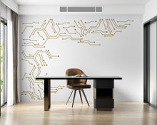 Load image into Gallery viewer, Technology Wall Decal, Circuit Wall sticker, Tech wall decor, Office decal, Office wall art Office wall Decor 249DE