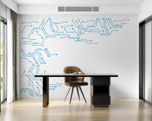 Load image into Gallery viewer, Technology Wall Decal, Circuit Wall sticker, Tech wall decor, Office decal, Office wall art Office wall Decor 249DE