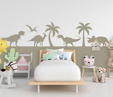 Load image into Gallery viewer, Dinosaur Wall Border Wall Decal, Scallop Decals, Dinosaur Wall Decor Decal, Boho Nursery, DinosaurWall, Border Wall Decal 1026RS