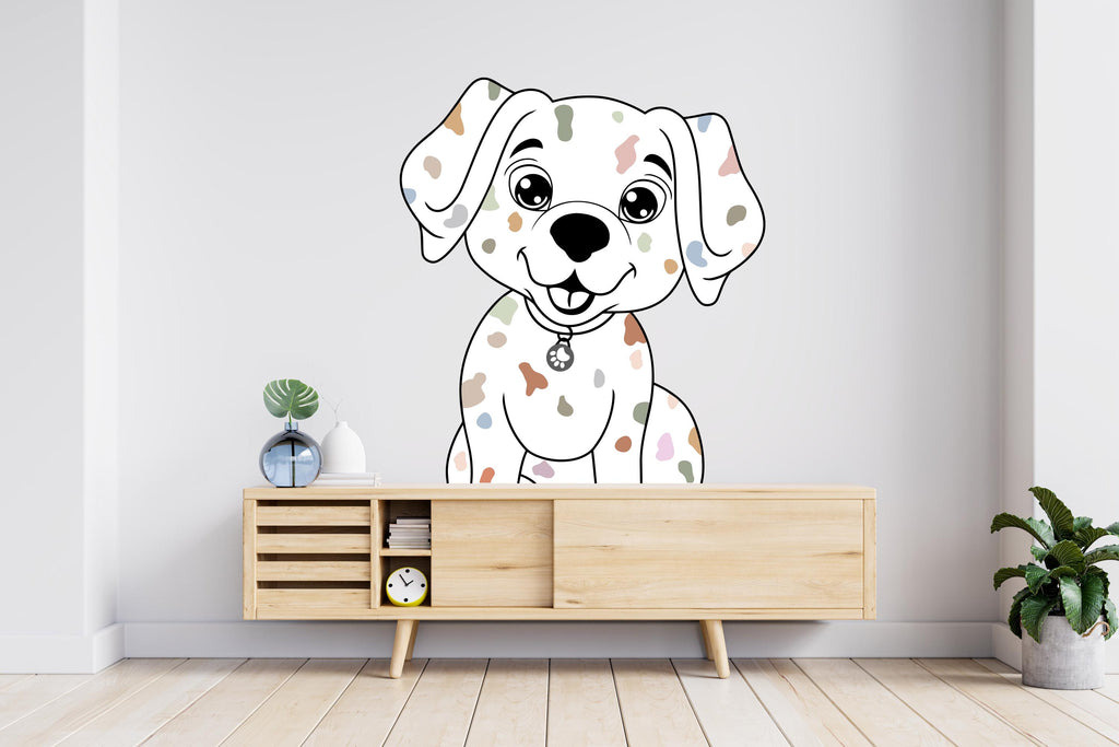 Dalmat Dog wall decal Dog decor Dog wall art Decal Dog Lover Animals anime decal Dog Bathroom Wall Decals Stickers Vinyl 728LU