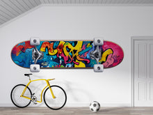 Load image into Gallery viewer, Graffiti Skateboard Wall Decal, Colorful Skate Wall Sticker, Kids Skateboard Room Decor, Urban Street Art Wall Art, Playroom Teen Bedroom