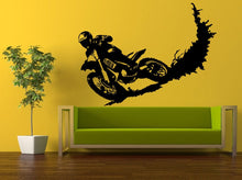 Load image into Gallery viewer, Wall Decal Vinyl Sticker Decals Interior Decor DIY Free Shipping Dirt Bike Biker Stunt Motorcycle Racing Rally L519