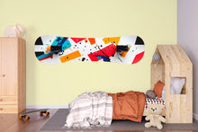 Load image into Gallery viewer, Abstract Snowboard Wall Decal, Modern Snowboard Wall Art, Snowboard Room Decor, Teen Boy Bedroom Wall Sticker, Winter Sports Wall Decal