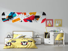 Load image into Gallery viewer, Abstract Snowboard Wall Decal, Modern Snowboard Wall Art, Snowboard Room Decor, Teen Boy Bedroom Wall Sticker, Winter Sports Wall Decal