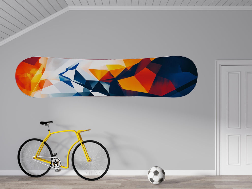 Snowboard Wall Decal, Abstract Snowboard Wall Sticker, Snowboard Room Decor, Teen Boy Bedroom Wall Art, Winter Sports Wall Decal