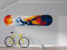 Load image into Gallery viewer, Snowboard Wall Decal, Abstract Snowboard Wall Sticker, Snowboard Room Decor, Teen Boy Bedroom Wall Art, Winter Sports Wall Decal