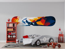 Load image into Gallery viewer, Snowboard Wall Decal, Abstract Snowboard Wall Sticker, Snowboard Room Decor, Teen Boy Bedroom Wall Art, Winter Sports Wall Decal