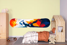 Load image into Gallery viewer, Snowboard Wall Decal, Abstract Snowboard Wall Sticker, Snowboard Room Decor, Teen Boy Bedroom Wall Art, Winter Sports Wall Decal