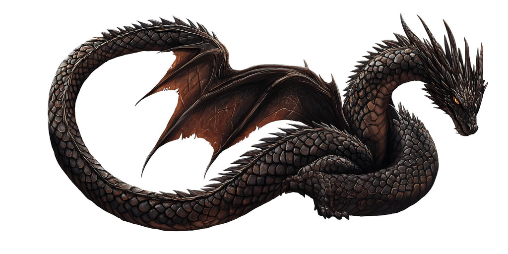Dark Dragon Wall Decal | Mythical Dragon Wall Sticker | Fantasy Wall Art | Gothic Wall Decor | Large Dragon Wall Decal | Peel And Stick
