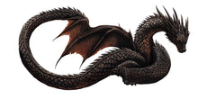 Load image into Gallery viewer, Dark Dragon Wall Decal | Mythical Dragon Wall Sticker | Fantasy Wall Art | Gothic Wall Decor | Large Dragon Wall Decal | Peel And Stick