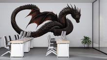 Load image into Gallery viewer, Dark Dragon Wall Decal | Mythical Dragon Wall Sticker | Fantasy Wall Art | Gothic Wall Decor | Large Dragon Wall Decal | Peel And Stick