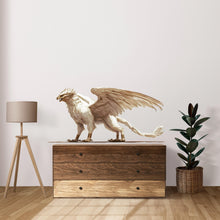 Load image into Gallery viewer, White Griffin Wall Decal Mythical Griffin Sticker Fantasy Creature Wall Art For Living Room Bedroom Office Statement Decor