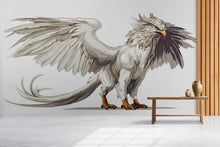 Load image into Gallery viewer, White Griffin Wall Decal Mythical Griffin Sticker Fantasy Wall Art For Bedroom Living Room Office Statement Decor