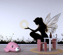 Load image into Gallery viewer, Moonlight Fairy Wall Decal Magical Fairy Sticker Fantasy Nursery Wall Art For Kids Room Baby Nursery Playroom Whimsical Decor