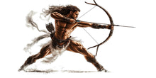 Load image into Gallery viewer, Epic Warrior Archer Wall Decal Fantasy Archer Sticker Action Hero Wall Art For Kids Room Teen Bedroom Playroom Adventure Decor