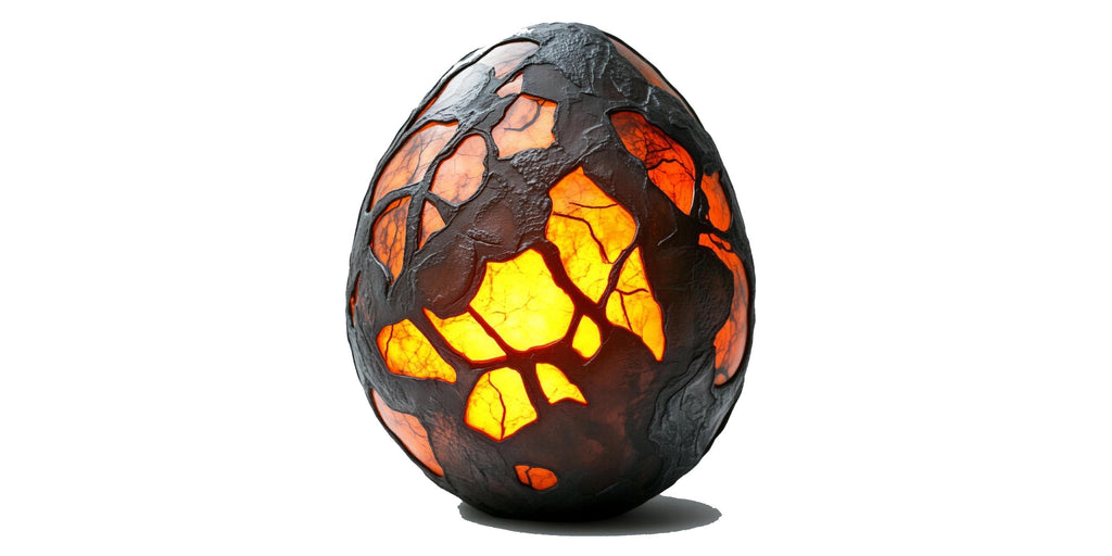 Molten Dragon Egg Wall Decal Fantasy Dragon Egg Sticker Lava Crystal Wall Art For Bedroom Kids Room Gaming Room Mythical Decor