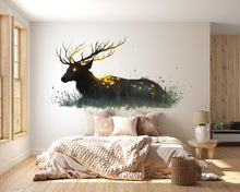 Load image into Gallery viewer, Mystical Stag Wall Decal Glowing Deer Sticker Fantasy Forest Wall Art For Bedroom Living Room Office Woodland Decor