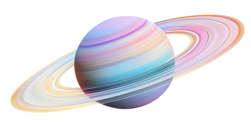 Pastel Planet Wall Decal Sticker | Space Nursery Wall Art | Peel And Stick Wall Decal For Baby Room Kids Bedroom Modern Minimal Space Decor