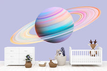 Load image into Gallery viewer, Pastel Planet Wall Decal Sticker | Space Nursery Wall Art | Peel And Stick Wall Decal For Baby Room Kids Bedroom Modern Minimal Space Decor