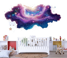 Load image into Gallery viewer, Galaxy Cloud Wall Decal Sticker | Space Nursery Wall Art | Peel And Stick Wall Decal For Baby Room Kids Bedroom Dreamy Modern Decor