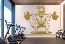 Load image into Gallery viewer, Dinosaur Gym Wall Decor Dinosaur Fitness Wall Art Gym Wall Decals Dinosaur Wall Decal Crossfit Gifts Home Gym Wall Sticker Gym