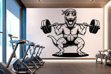 Load image into Gallery viewer, Dinosaur Gym Wall Decor Dinosaur Fitness Wall Art Gym Wall Decals Dinosaur Wall Decal Crossfit Gifts Home Gym Wall Sticker Gym