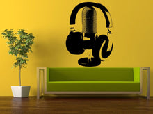 Load image into Gallery viewer, Wall Decal Vinyl Sticker Decals Interior Decor DIY Free Shipping Music Studio Dj Headphones With A Microphone L527