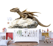 Load image into Gallery viewer, Gentle Dragon Wall Decal Fantasy Dragon Sticker Mythical Creature Wall Art For Kids Room Nursery Playroom Decor