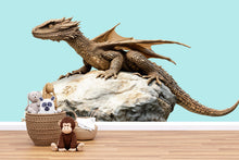 Load image into Gallery viewer, Gentle Dragon Wall Decal Fantasy Dragon Sticker Mythical Creature Wall Art For Kids Room Nursery Playroom Decor