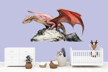 Load image into Gallery viewer, Dragon Wall Decal Fantasy Dragon Sticker Kids Room Dragon Wall Art Peel And Stick Dragon Nursery Playroom Bedroom Decor