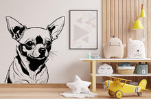 Load image into Gallery viewer, Chihuahua Dog wall decal Dog decor Dog wall art Decal Dog Lover Animals anime wall decal Dog Wall Bathroom Wall Decals Stickers Vinyl 732LU