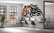 Load image into Gallery viewer, Tiger Wall Decal Modern Animal Wall Art Tiger Wall Sticker Office Wall Decor Large Tiger Head Peel And Stick Wall Decal