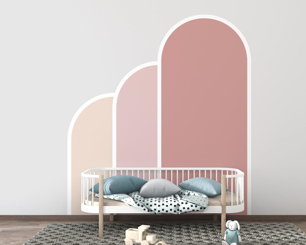 Boho Arch Wall Decal, Nursery Boho Arch Decor, Bed Arch Sticker, Hedboard Wall Decal, Arch Wall Decal, Arch Wall Decal Sticker Decal 266DE