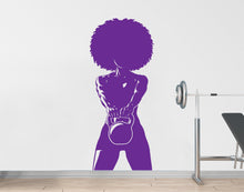 Load image into Gallery viewer, Girl with Dumbbell Gym Wall Decal Power fitness Women Squat Decor Workout Art Vinyl Wall Stickers Bedroom 264DE