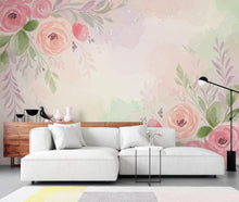Load image into Gallery viewer, Magical Garden Watercolor Wallpaper – Pastel Floral Fairy-Tale Seamless Pattern, Soft Botanical Wall Art 268DE