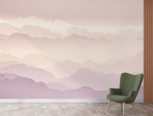 Load image into Gallery viewer, Ethereal Cloud Watercolor Wallpaper – Luxury Pastel Sky Panoramic Design in Blush, Champagne &amp; Lavender 271DE