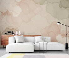 Load image into Gallery viewer, Museum Fresco Floral marble Watercolor Wallpaper – Ultra-Luxury Heirloom Botanical Panoramic Mural in Blush, Sage &amp; Ivory 273DE