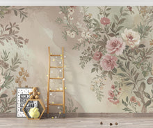Load image into Gallery viewer, Parisian Garden Watercolor Wallpaper – Luxury European Floral Seamless Design in Dusty Rose, Sage &amp; Cream 274DE