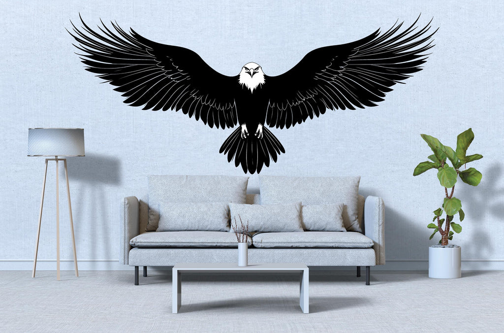 Soaring Eagle Wall Decal Flying Eagle Wall Art Minimalist Wildlife Peel And Stick Wall Sticker Modern Home Decor
