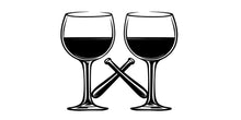Load image into Gallery viewer, Wine Glass Wall Decal Minimal Bar Art Cafe Decor 404mv