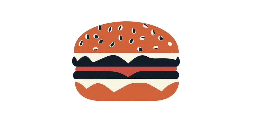 Burger Wall Art Modern Restaurant Cafe Decor 405mv