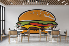 Load image into Gallery viewer, Colorful Burger Wall Art Restaurant Decor 406mv