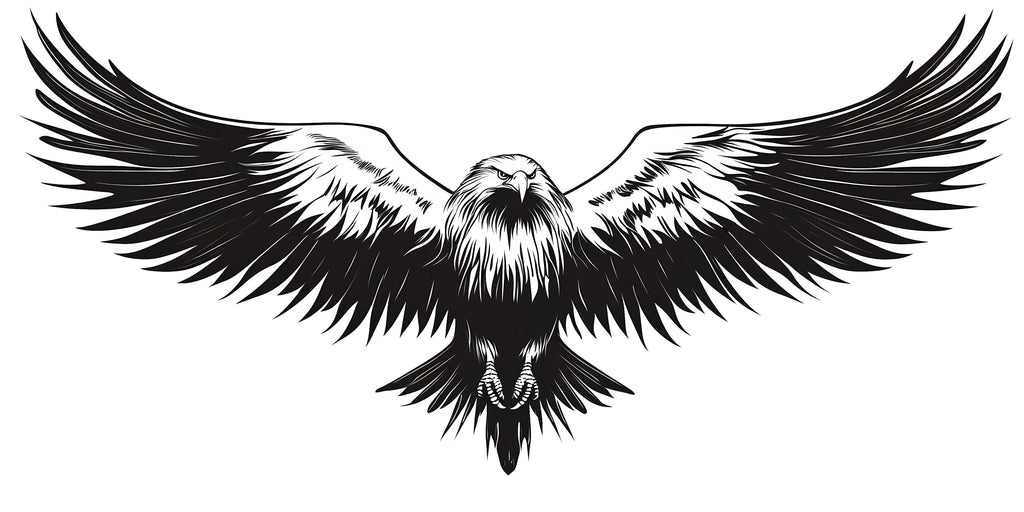 Soaring Eagle Wings Wall Decal Flying Eagle Wall Art Black Bird Peel And Stick Wall Sticker Modern Minimalist Home Decor