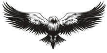 Load image into Gallery viewer, Soaring Eagle Wings Wall Decal Flying Eagle Wall Art Black Bird Peel And Stick Wall Sticker Modern Minimalist Home Decor