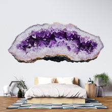 Load image into Gallery viewer, Amethyst Crystal Wall Mural, Purple Quartz Wall Art, Bedroom Wall Decor, Luxury Interior Design 420mv