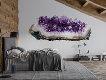 Load image into Gallery viewer, Amethyst Geode Wall Mural, Purple Crystal Wall Art, Bedroom Wall Decor, Luxury Home Interior 421mv
