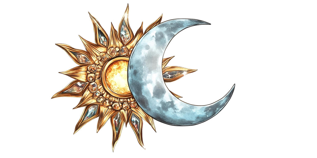 Sun and Moon Wall Mural, Celestial Wall Art, Boho Bedroom Decor, Mystic Home Design 423mv