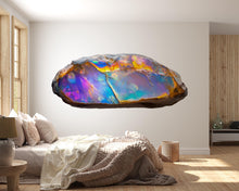 Load image into Gallery viewer, Opal Crystal Wall Mural, Iridescent Stone Wall Art, Luxury Bedroom Decor, Modern Statement Art 430mv