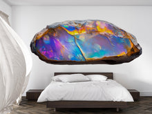 Load image into Gallery viewer, Opal Crystal Wall Mural, Iridescent Stone Wall Art, Luxury Bedroom Decor, Modern Statement Art 430mv