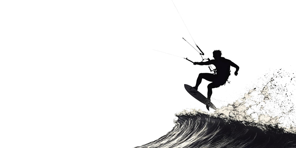 Kitesurf Wall Decal Kiteboarding Silhouette Wall Art Ocean Sports Room Decor 454mv